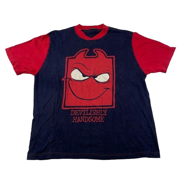 Devilishly Handsome Graphic Tee Thrifted Vintage Style Size XL - Picture 1 of 9